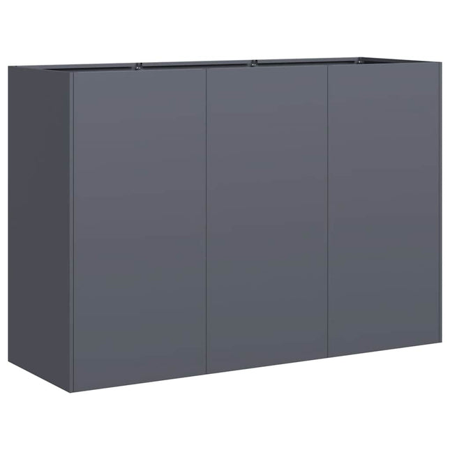 Fioriera Antracite 120x40x80 cm in Acciaio Laminato a Freddo