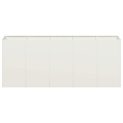 Fioriera Bianca 200x40x80 cm in Acciaio Laminato a Freddo