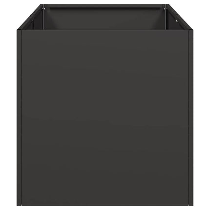 Fioriera Nera 40x80x40 cm in Acciaio Laminato a Freddo