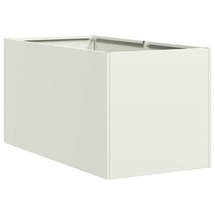 Fioriera Bianca 40x80x40 cm in Acciaio Laminato a Freddo