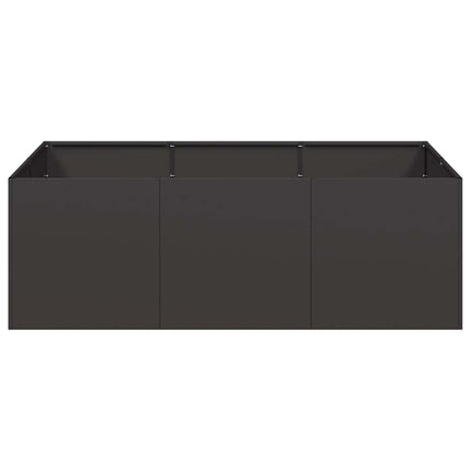 Fioriera Nera 120x80x40 cm in Acciaio