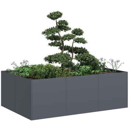 Fioriera Antracite 120x80x40 cm in Acciaio