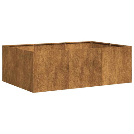 Fioriera Arrugginita 120x80x40 cm in Acciaio Corten