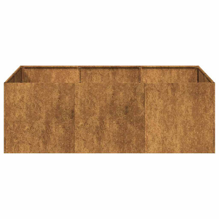 Fioriera Arrugginita 120x80x40 cm in Acciaio Corten