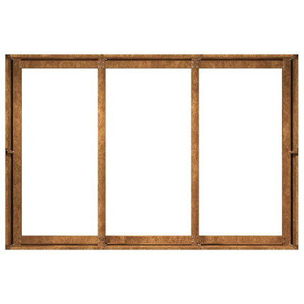 Fioriera Arrugginita 120x80x40 cm in Acciaio Corten