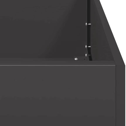 Fioriera Nera 200x80x40 cm in Acciaio