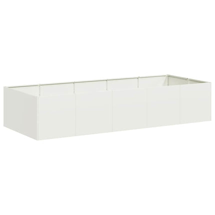Fioriera Bianca 200x80x40 cm in Acciaio
