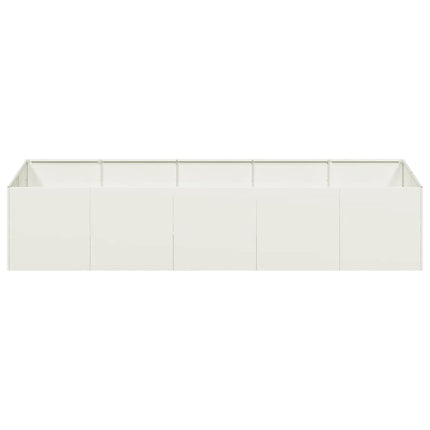 Fioriera Bianca 200x80x40 cm in Acciaio