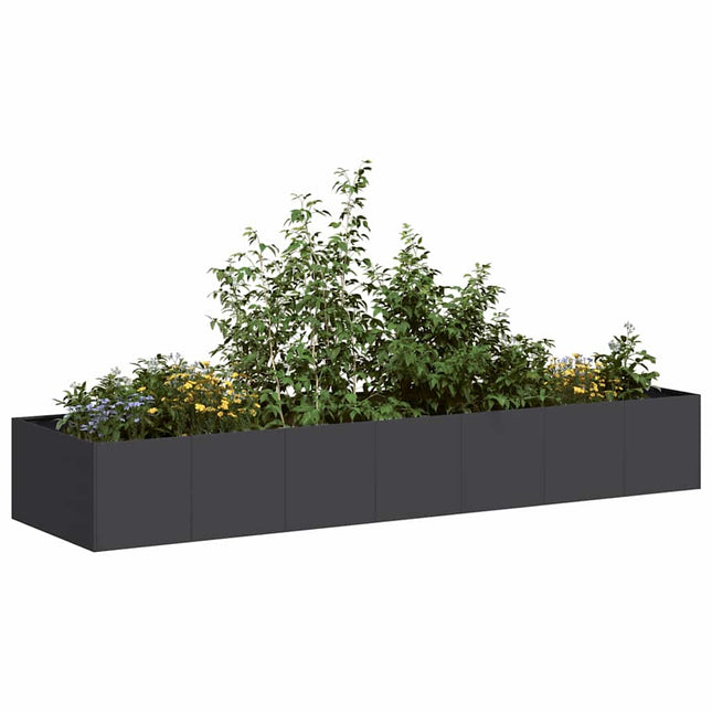 Fioriera Nera 280x80x40 cm in Acciaio