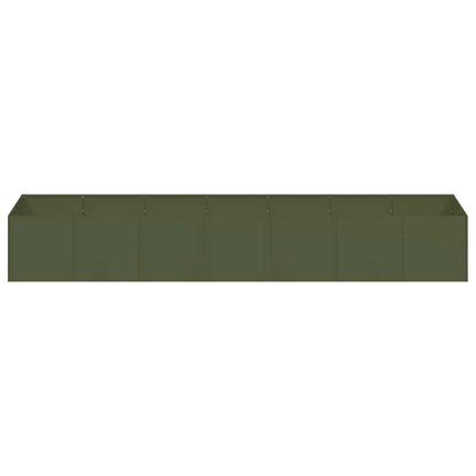 Fioriera Verde Oliva 280x80x40 cm in Acciaio