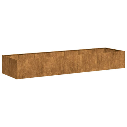 Fioriera Arrugginita 280x80x40 cm in Acciaio Corten
