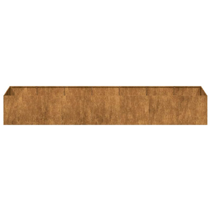 Fioriera Arrugginita 280x80x40 cm in Acciaio Corten