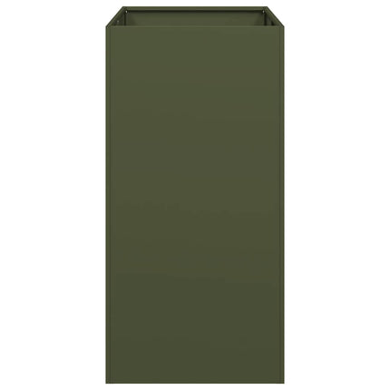 Fioriera Verde Oliva 40x80x80 cm in Acciaio
