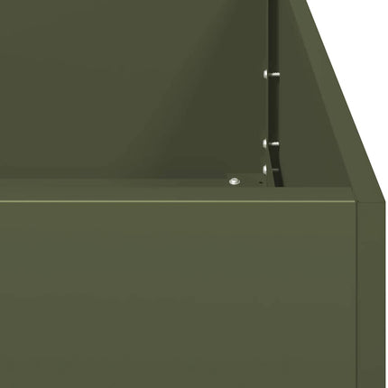 Fioriera Verde Oliva 40x80x80 cm in Acciaio