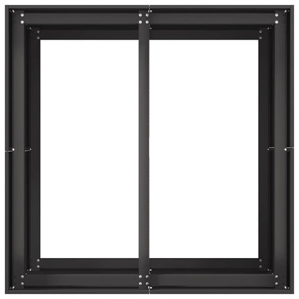Fioriera Nera 80x80x80 cm in Acciaio