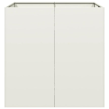 Fioriera Bianca 80x80x80 cm in Acciaio