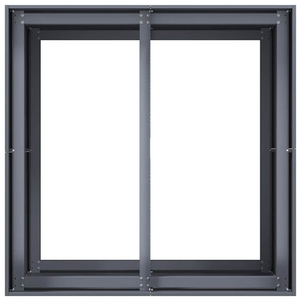Fioriera Antracite 80x80x80 cm in Acciaio
