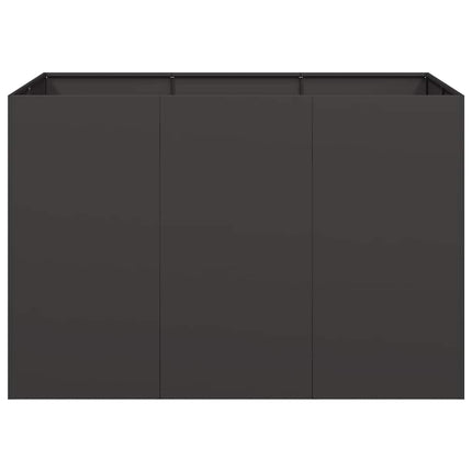 Fioriera Nera 120x80x80 cm in Acciaio