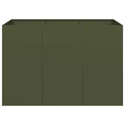 Fioriera Verde Oliva 120x80x80 cm in Acciaio