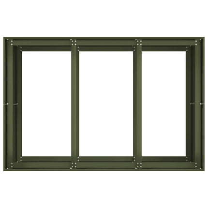 Fioriera Verde Oliva 120x80x80 cm in Acciaio