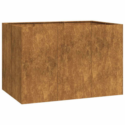 Fioriera Arrugginita 120x80x80 cm in Acciaio Corten
