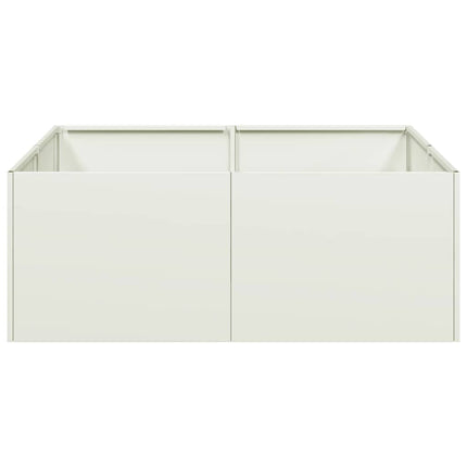 Fioriera Bianca 80x80x30 cm in Acciaio