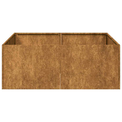 Fioriera Arrugginita 80x80x30 cm in Acciaio Corten
