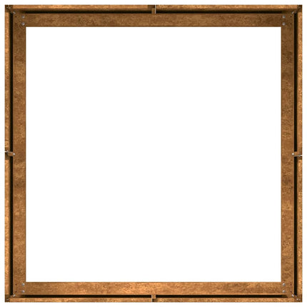 Fioriera Arrugginita 80x80x30 cm in Acciaio Corten