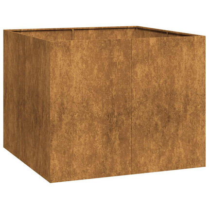 Fioriera Arrugginita 100x100x80 cm in Acciaio Corten