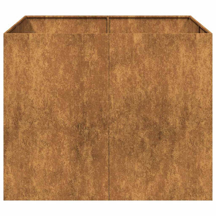 Fioriera Arrugginita 100x100x80 cm in Acciaio Corten