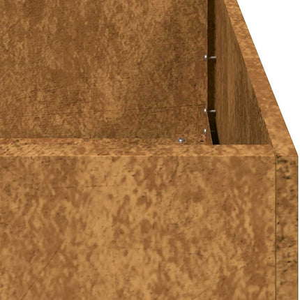 Fioriera Arrugginita 100x100x80 cm in Acciaio Corten
