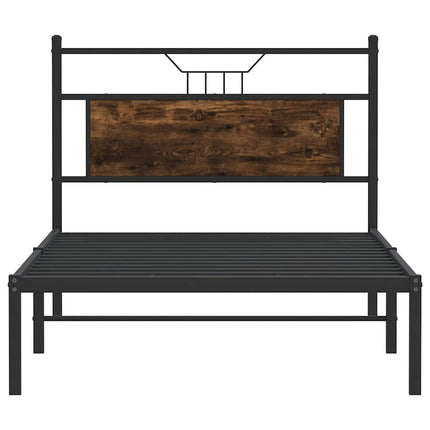 Giroletto senza Materasso Rovere Fumo 100x190 cm in Truciolato