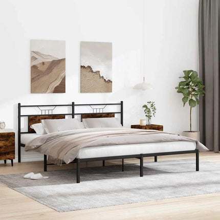 Giroletto senza Materasso Rovere Fumo 183x213 cm in Truciolato