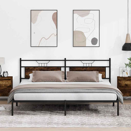 Giroletto senza Materasso Rovere Fumo 193x203 cm in Truciolato
