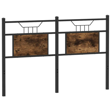 Testiera Rovere Fumo 140 cm in Legno Multistrato e Acciaio