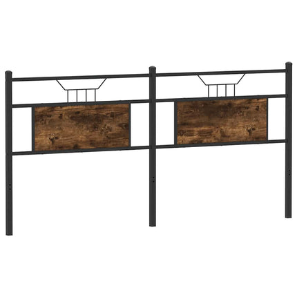 Testiera Rovere Fumo 180 cm in Legno Multistrato e Acciaio