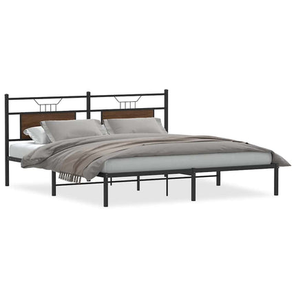 Giroletto senza Materasso Rovere Marrone 183x213 cm Truciolato