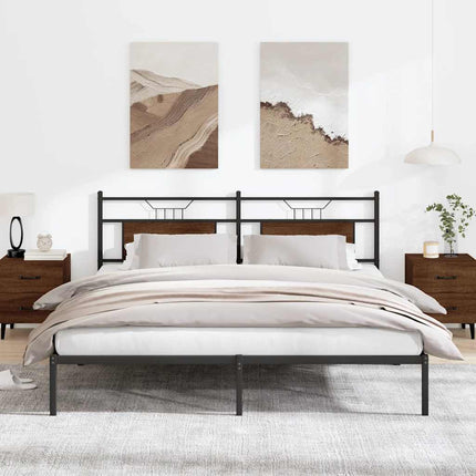 Giroletto senza Materasso Rovere Marrone 183x213 cm Truciolato