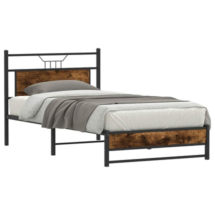 Giroletto senza Materasso Rovere Fumo 100x190 cm in Truciolato