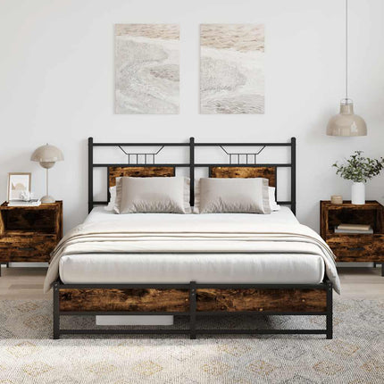 Giroletto senza Materasso Rovere Fumo 137x190 cm in Truciolato