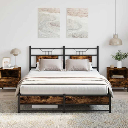 Giroletto senza Materasso Rovere Fumo 140x190 cm in Truciolato