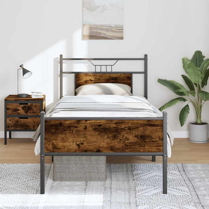 Giroletto senza Materasso Rovere Fumo 75x190 cm in Truciolato