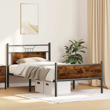 Giroletto senza Materasso Rovere Fumo 100x200 cm in Truciolato