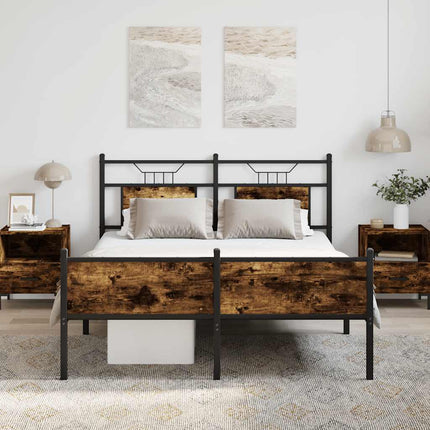 Giroletto senza Materasso Rovere Fumo 150x200 cm in Truciolato