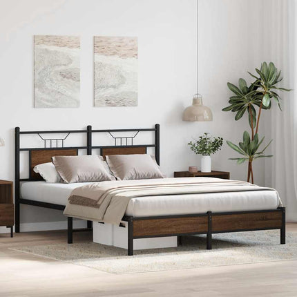 Giroletto senza Materasso Rovere Marrone 137x190 cm Truciolato