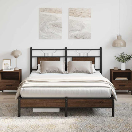 Giroletto senza Materasso Rovere Marrone 150x200 cm Truciolato