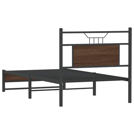 Giroletto senza Materasso Rovere Marrone 80x200cm in Truciolato