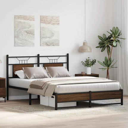 Giroletto senza Materasso Rovere Marrone 137x190 cm Truciolato