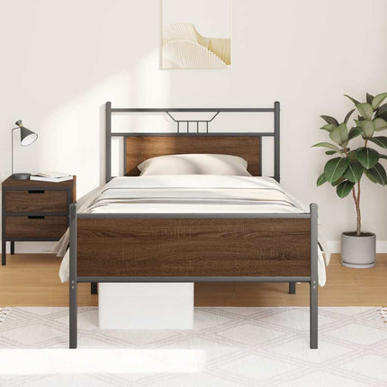 Giroletto senza Materasso Rovere Marrone 100x190 cm Truciolato