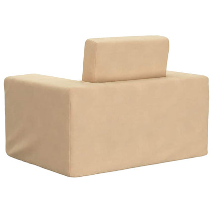 Divano Letto per Bambini Crema in Morbido Peluche